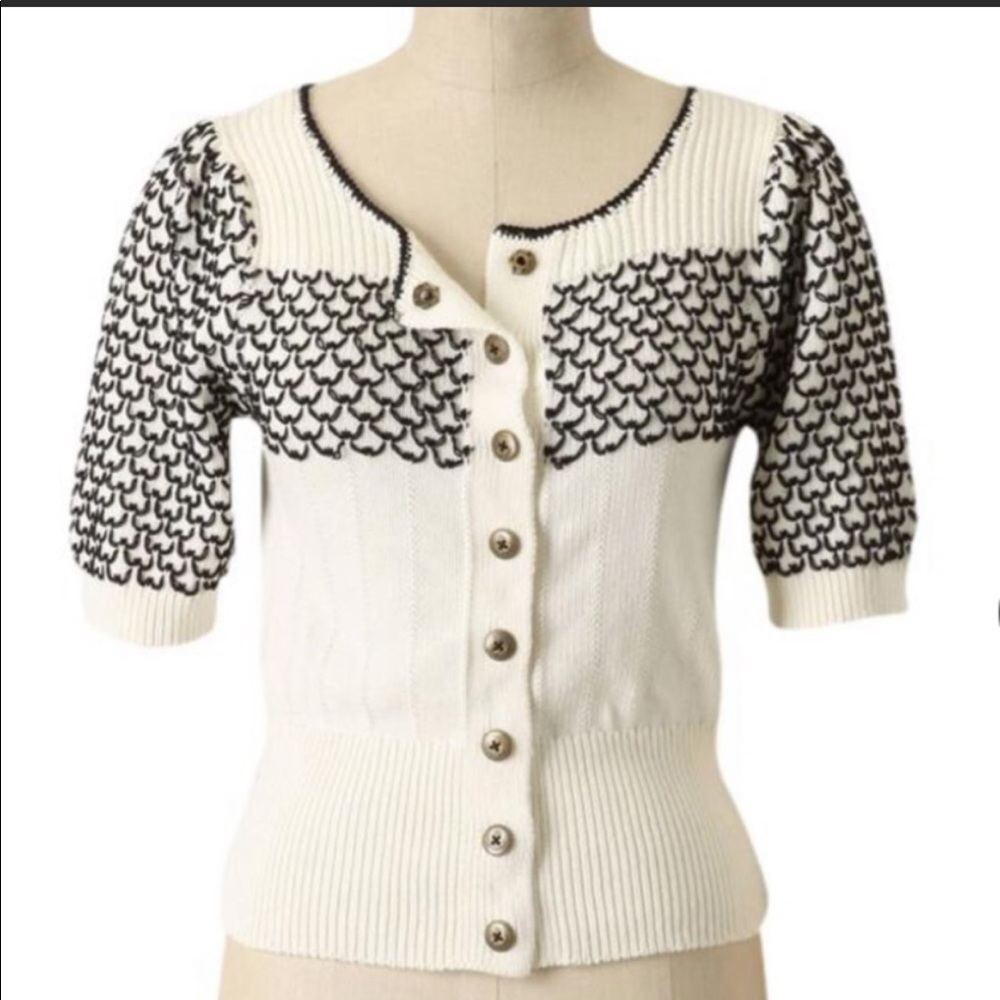 Anthropologie Moth Mermaid Lore cardigan